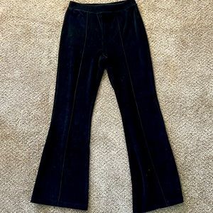 Aerie black corduroy flare pants, size medium.